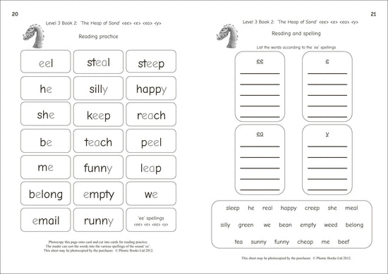 Dandelion Readers Reading and Spelling Activities Vowel Spellings Level 3