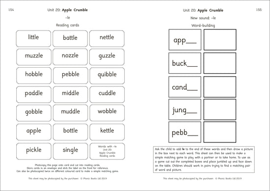 Dandelion Readers Reading and Writing Activities Set 2 Units 11-20