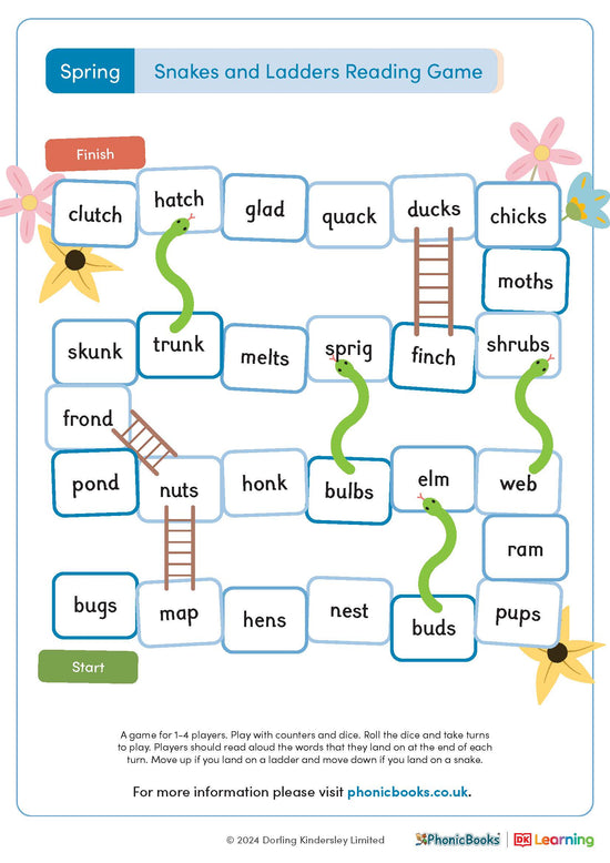 Spring Snakes and Ladders Game - image