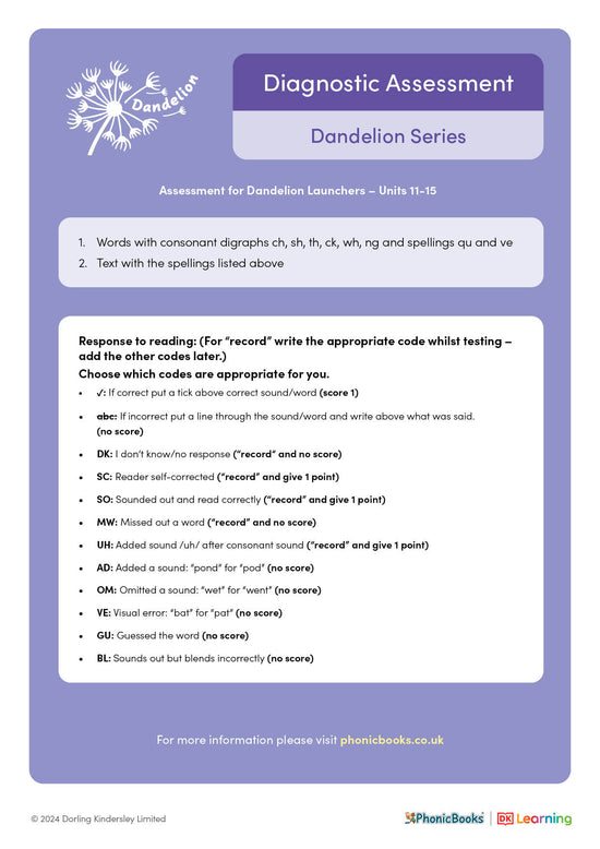 Dandelion Launchers Units 11-15 Diagnostic Assessment - image