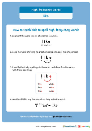 High-frequency words: 'like' - image