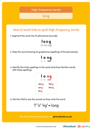 High-frequency words: 'long' - image