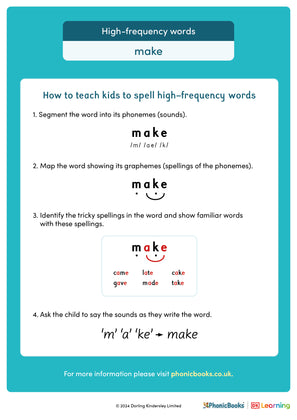 High-frequency words: 'make' - image