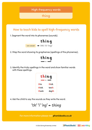 High-frequency words: 'thing' - image