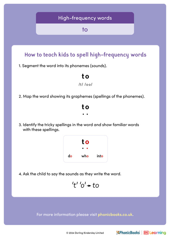 High-frequency words: 'to' - image