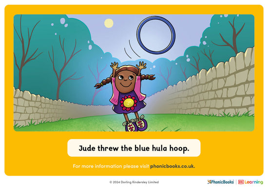 Hula hoop sentence with /oo/ as in 'boot' (Colour) - image