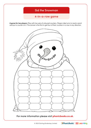 Four-in-a-row game: Snowman template - image