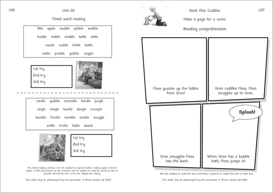 Dandelion Launchers Reading and Writing Activities Units 16-20