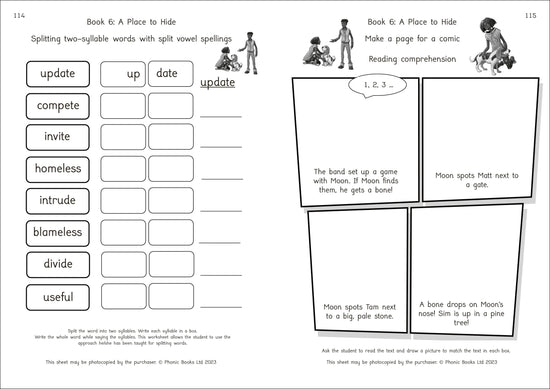 Moon Dogs Split Vowel Spellings Activities