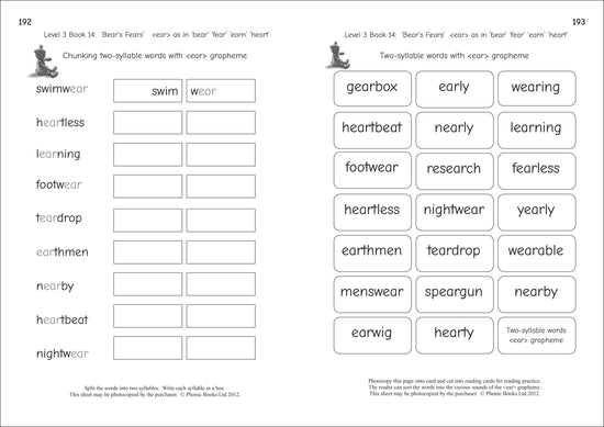 Dandelion Readers Reading and Spelling Activities Vowel Spellings Level 3