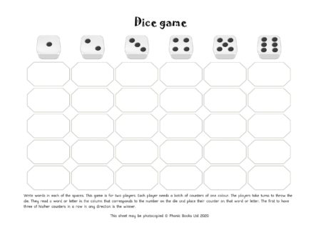 Dice Game - Phonic Books