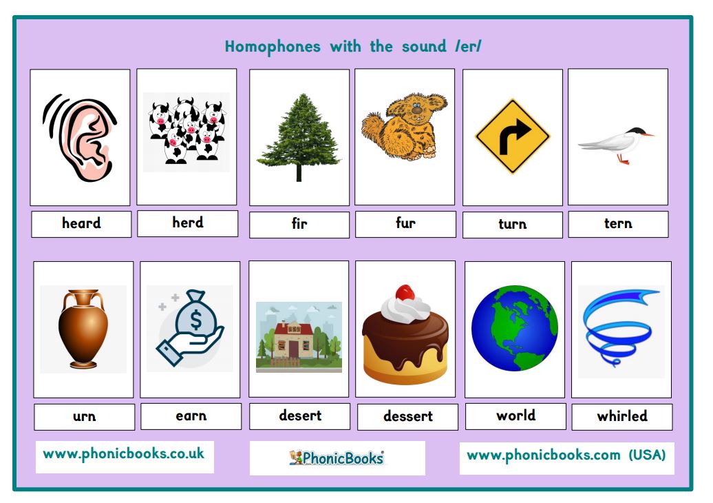 Homophones Infographics - Phonic Books