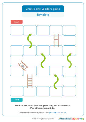 Uk snakes ladders template